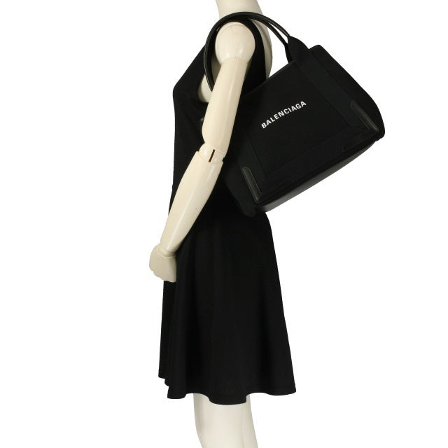 【バレンシアガ】限定!すぐ届く! NAVY スモールカバス ポーチ付