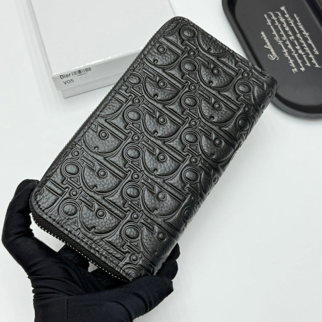 【ディオール】新作★ロゴの長財布☆ロングジップウォレット2色