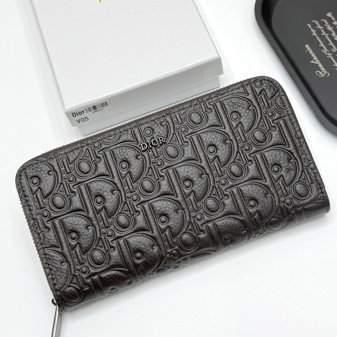 【ディオール】新作★ロゴの長財布☆ロングジップウォレット2色