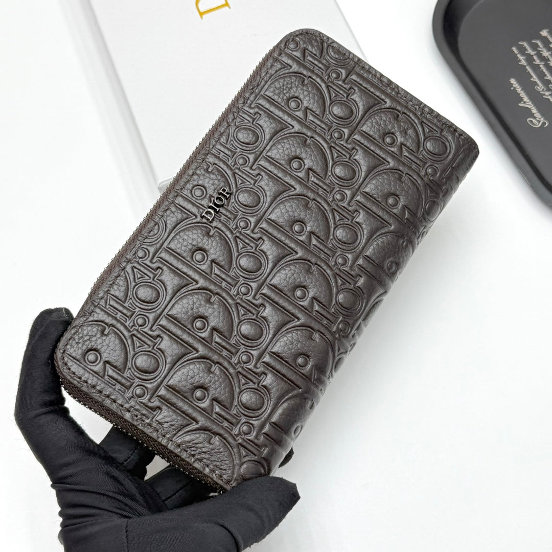 【ディオール】新作★ロゴの長財布☆ロングジップウォレット2色