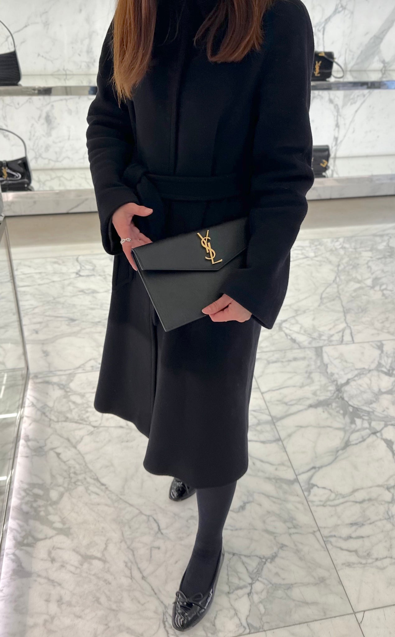 【サンローラン】贅沢な装いに  Uptown レザー クラッチBag 早い者勝ち